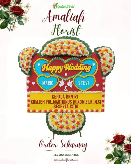 Papan Bunga Pernikahan Bantarwuni